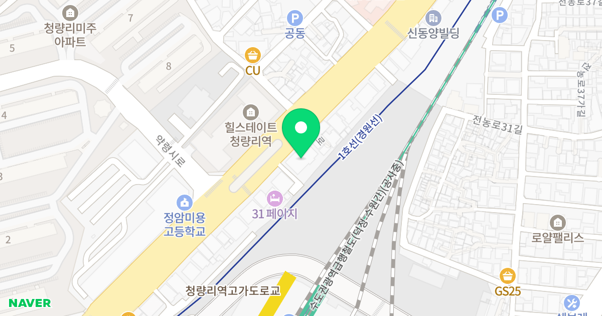전농동복합시설(청량리역DUO196) 위치 지도 - 서울특별시 서울특별시 동대문구 전농동 597-11