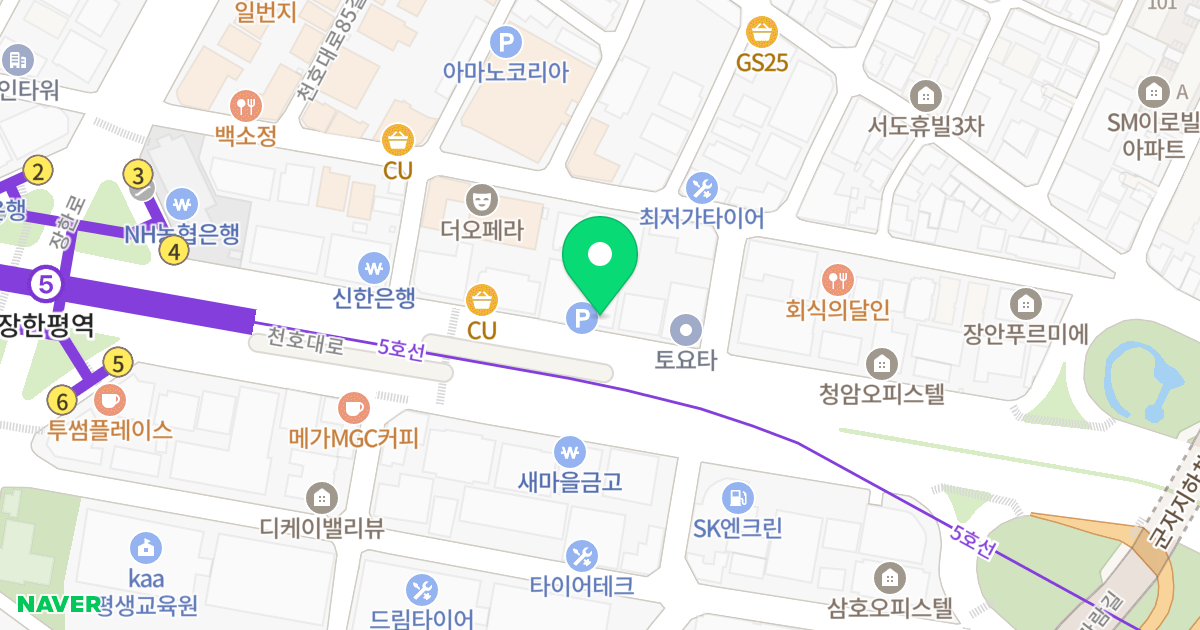 파히나 더 그로브 위치 지도 - 서울특별시 서울특별시 동대문구 장안동 465-15