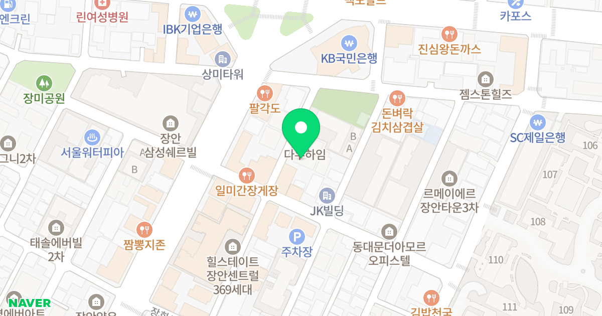 태솔타운 위치 지도 - 서울특별시 서울특별시 동대문구 장안동 344-8