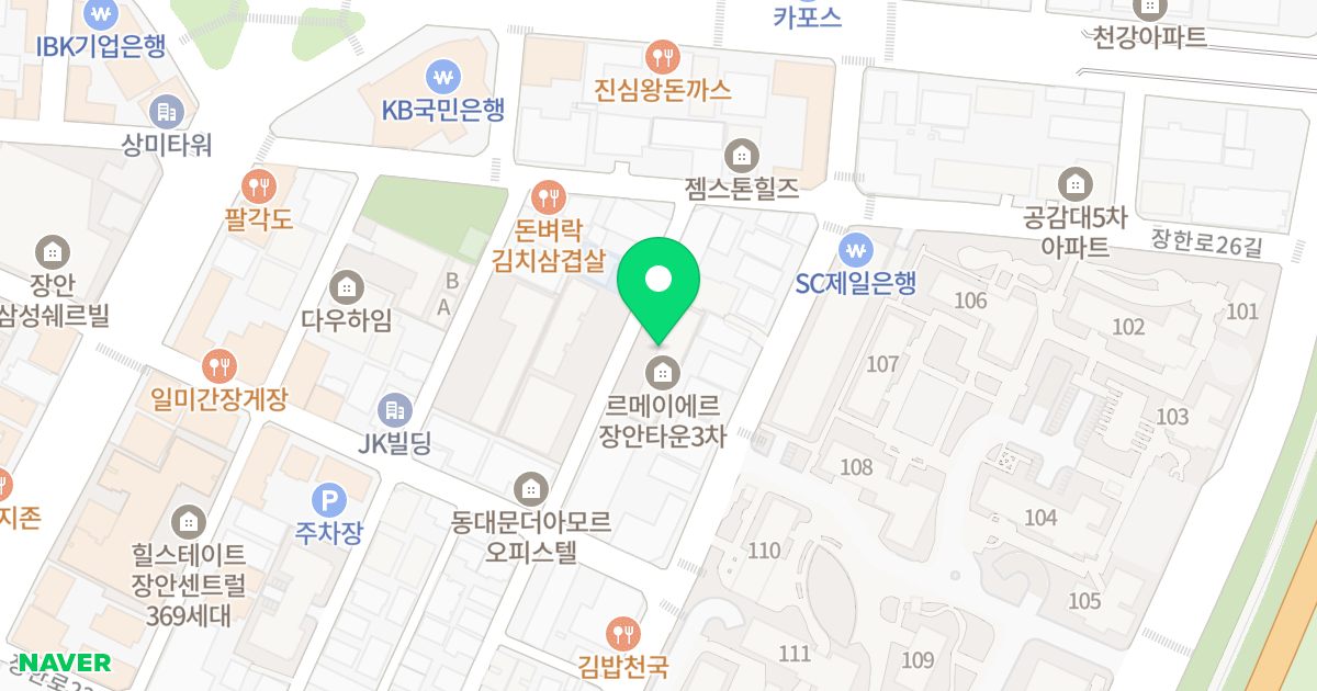 르.메이에르 장안타운 3차 위치 지도 - 서울특별시 서울특별시 동대문구 장안동 337-3