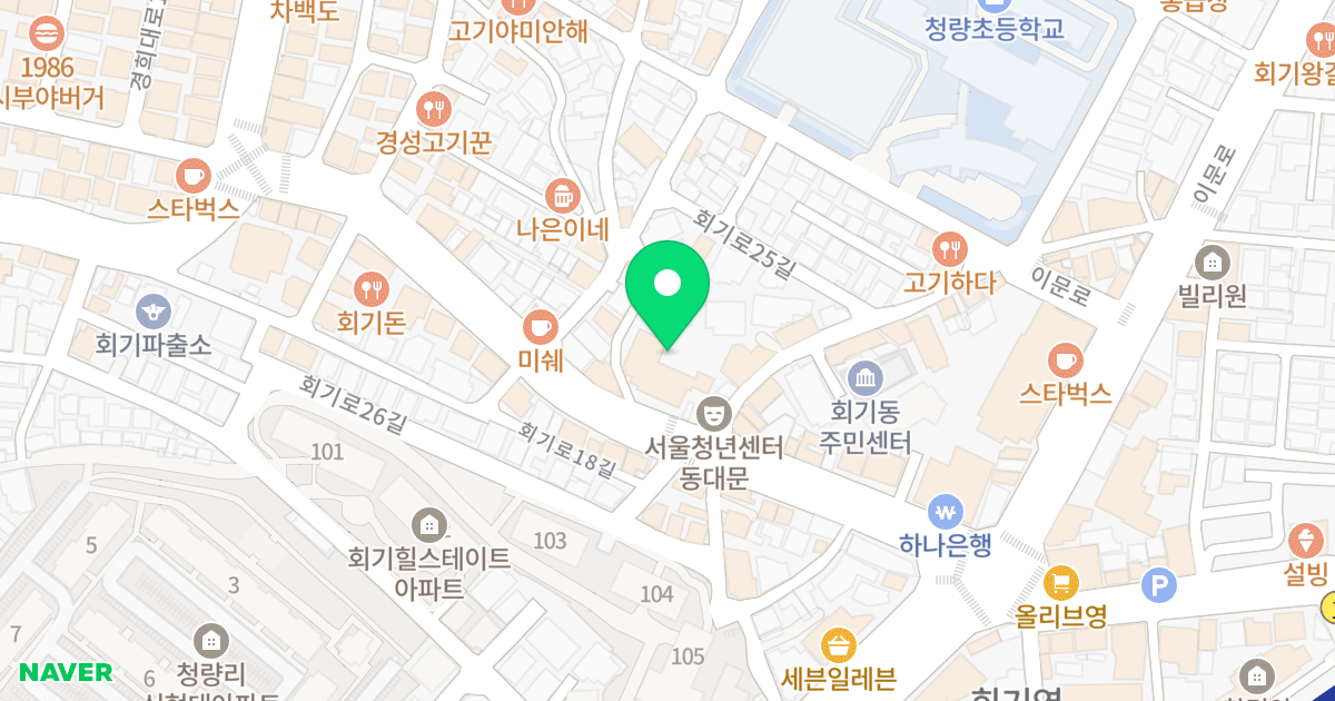 (57-11) 위치 지도 - 서울특별시 서울특별시 동대문구 회기동 57-11
