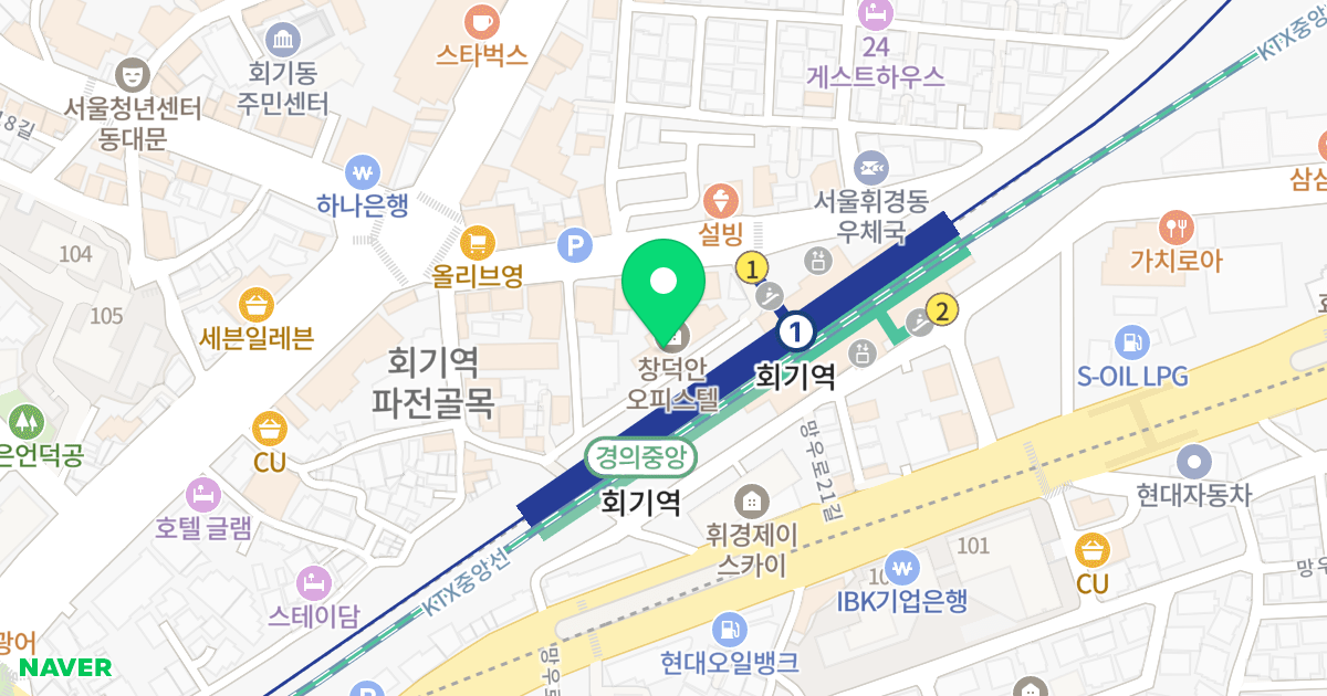 오피스텔 창덕안 위치 지도 - 서울특별시 서울특별시 동대문구 휘경동 319-39