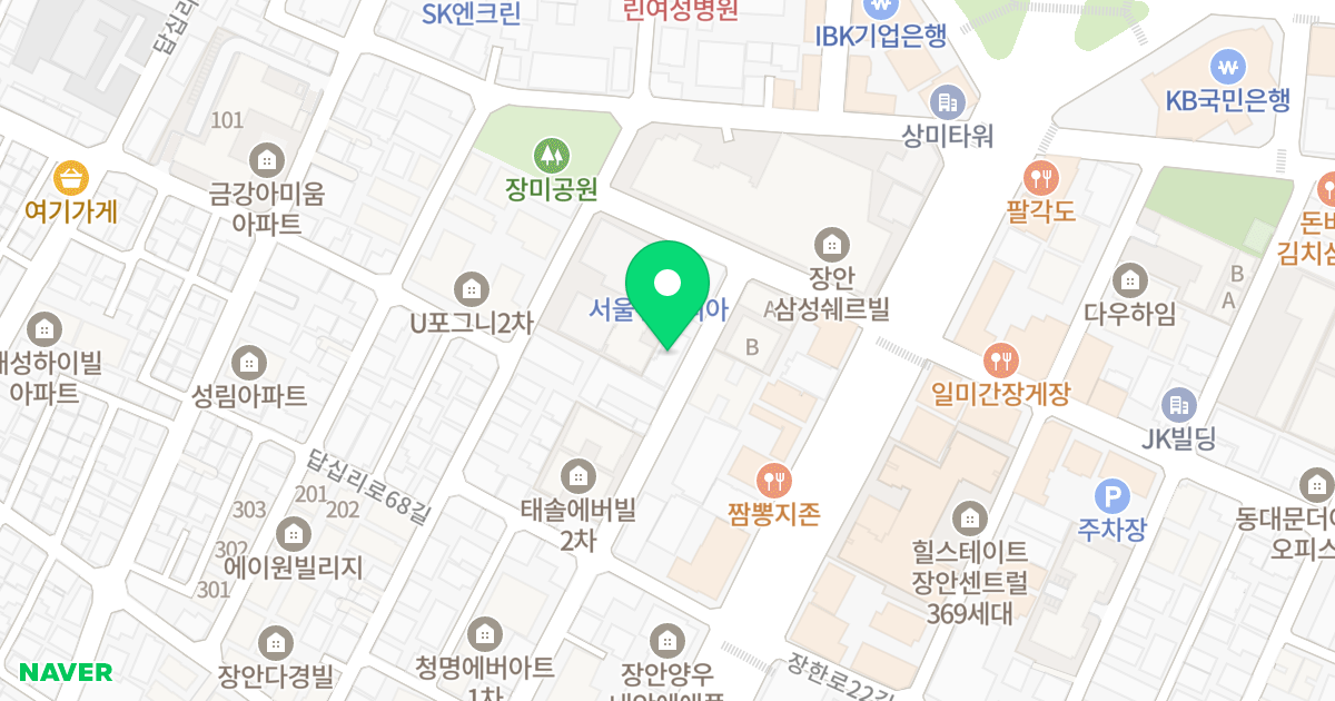 이도SPACE 위치 지도 - 서울특별시 서울특별시 동대문구 장안동 384-8