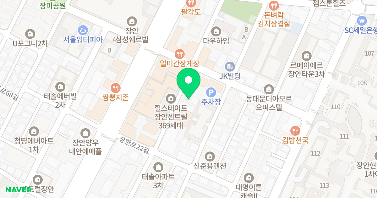 코지언 레지던스 위치 지도 - 서울특별시 서울특별시 동대문구 장안동 345-10