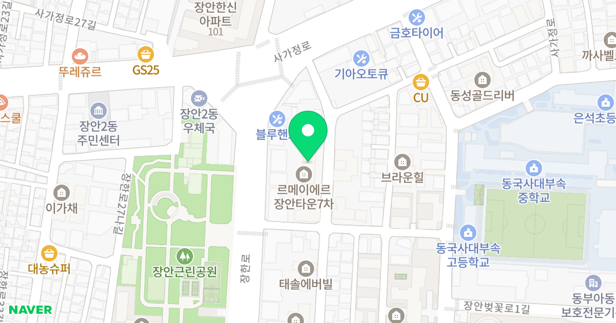 르.메이에르장안타운7차 위치 지도 - 서울특별시 서울특별시 동대문구 장안동 313-8