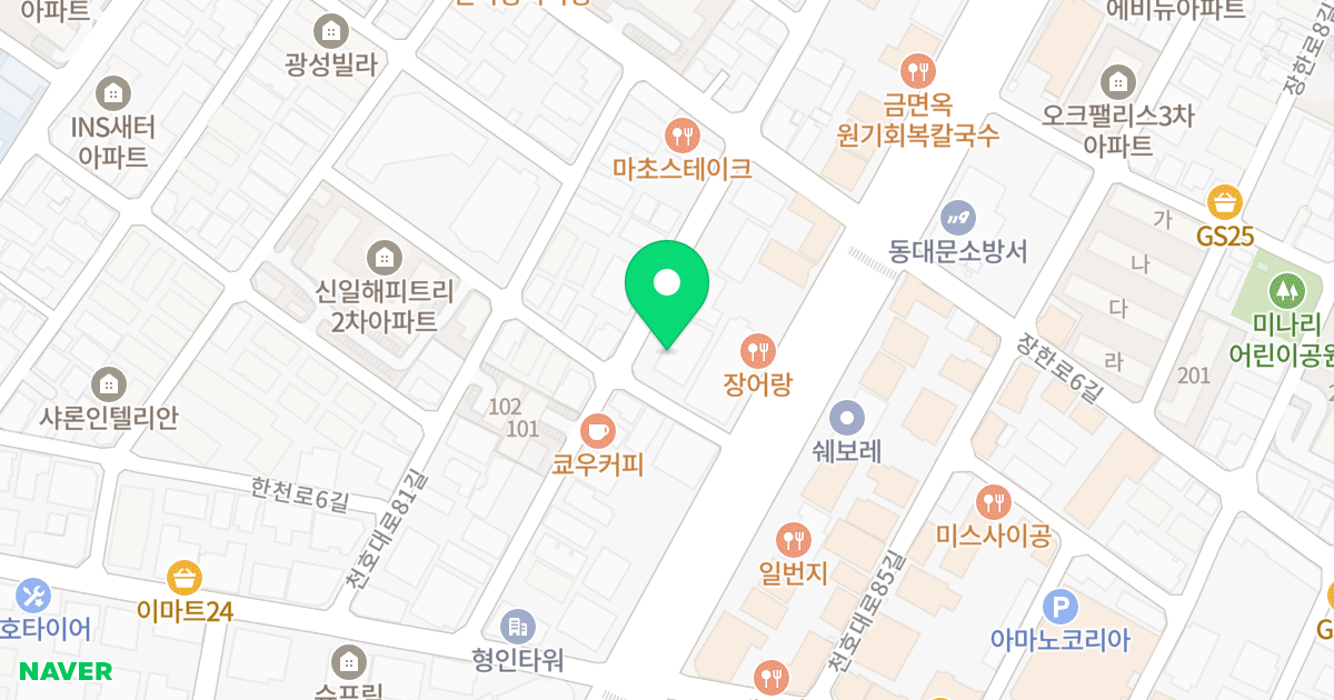 신부파스칼텔 위치 지도 - 서울특별시 서울특별시 동대문구 장안동 431-5