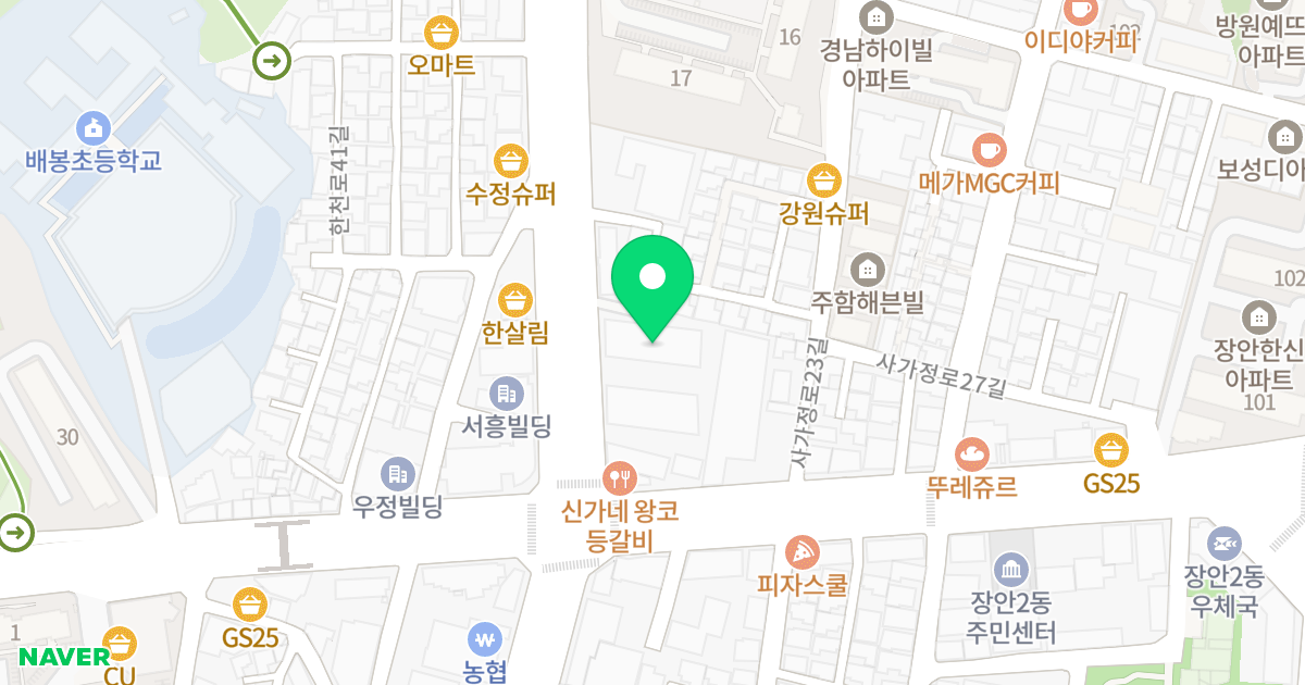 동트리움 에이동 위치 지도 - 서울특별시 서울특별시 동대문구 장안동 106-6