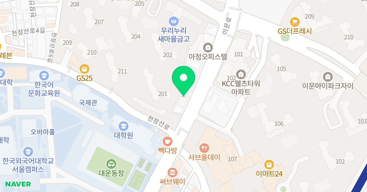 이문스카이뷰 위치 지도 - 서울특별시 서울특별시 동대문구 이문동 291-35