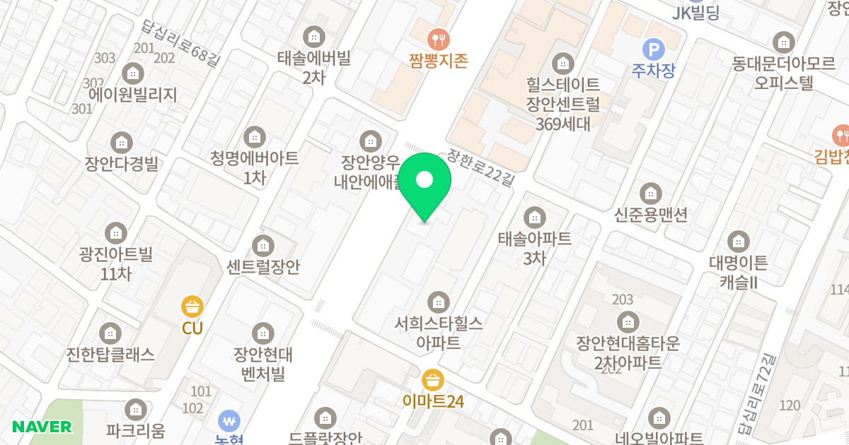케이타워 위치 지도 - 서울특별시 서울특별시 동대문구 장안동 365-9