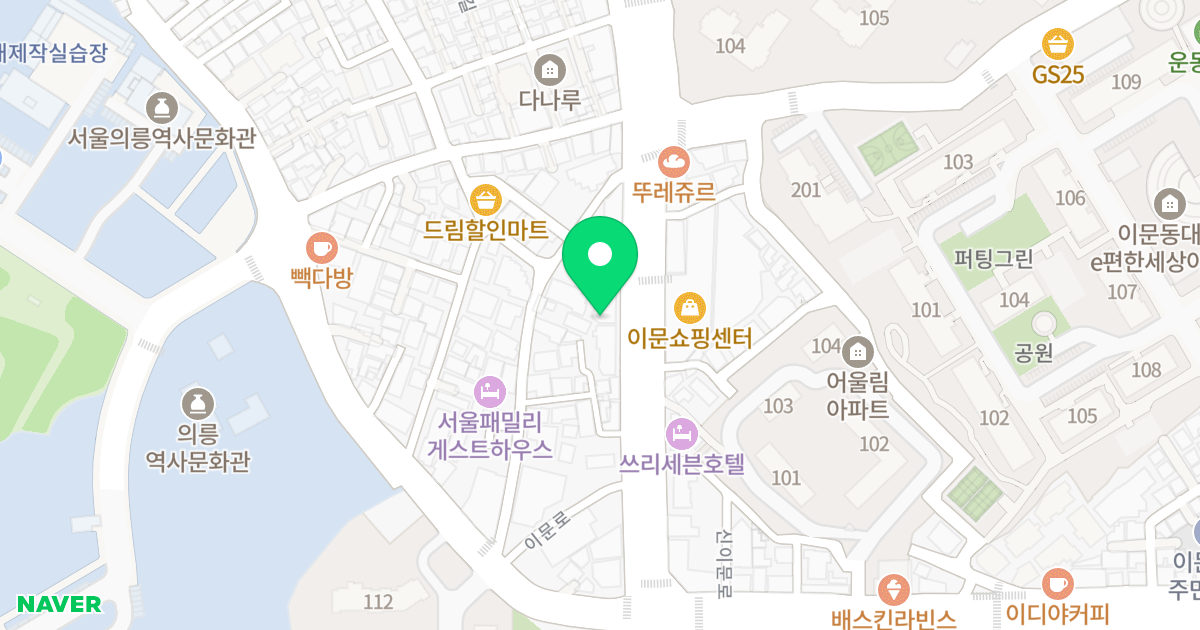 주성 아우라 위치 지도 - 서울특별시 서울특별시 동대문구 이문동 254-40