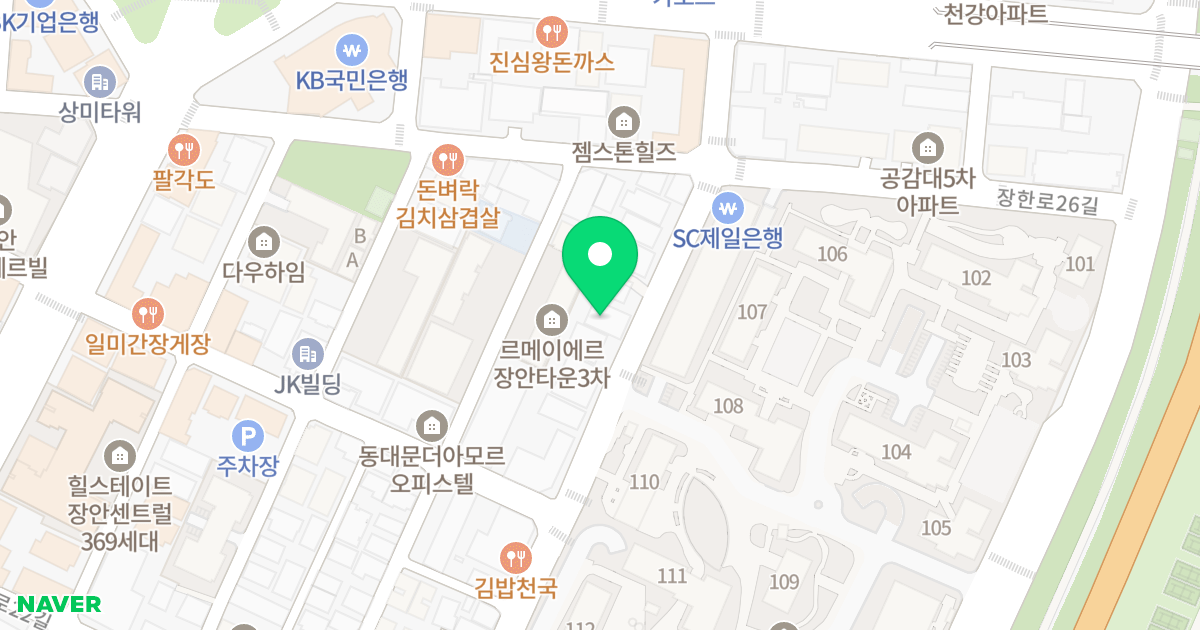 더시즌 위치 지도 - 서울특별시 서울특별시 동대문구 장안동 337-9