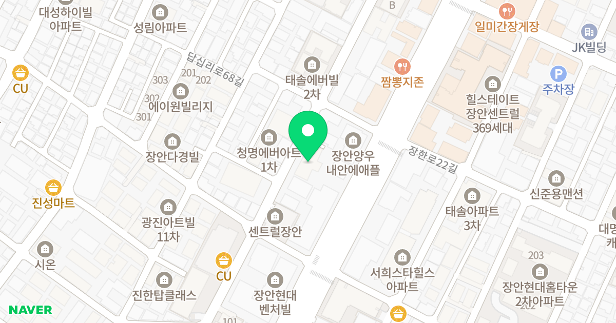 써니빌 가야아파트 위치 지도 - 서울특별시 서울특별시 동대문구 장안동 373-7