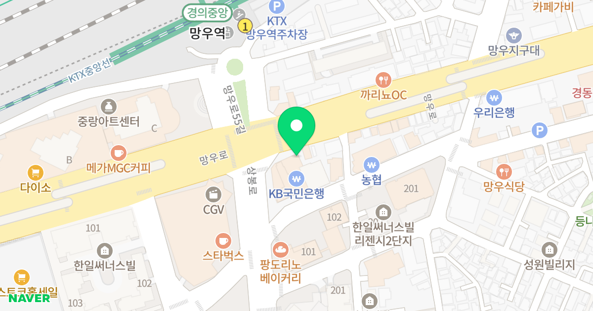 삼부 위치 지도 - 서울특별시 서울특별시 중랑구 망우동 564-5