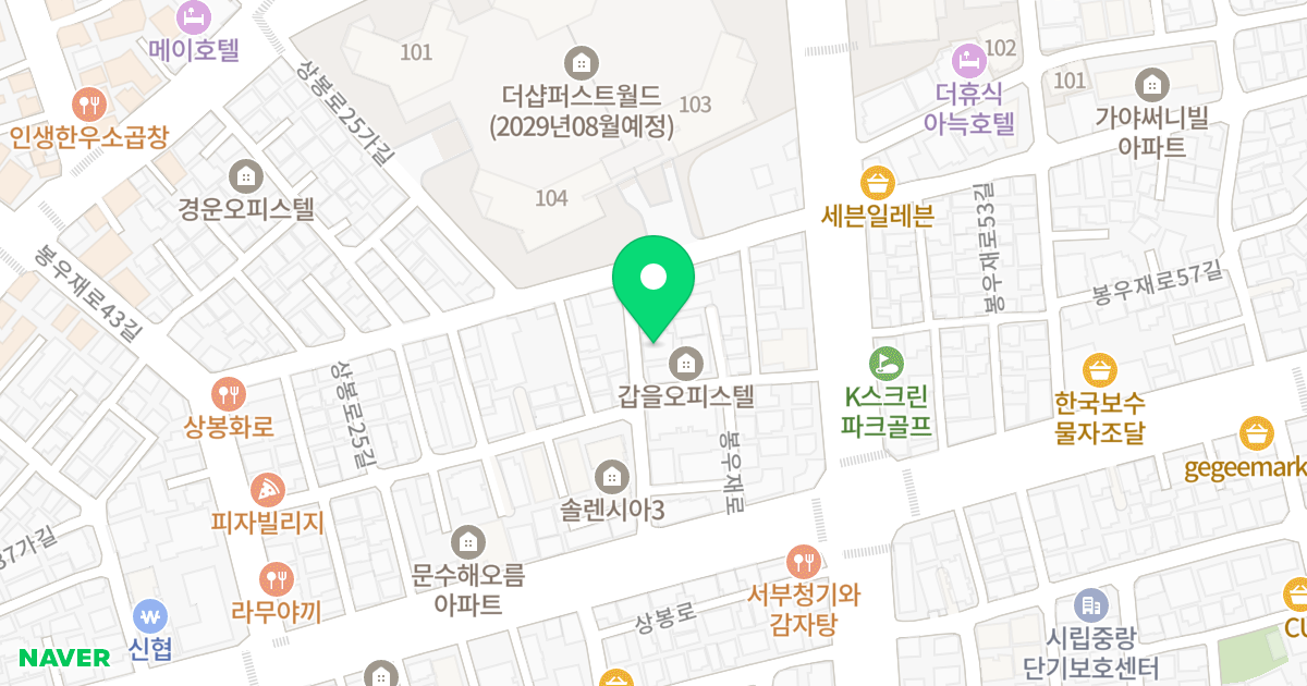 어반카운티 위치 지도 - 서울특별시 서울특별시 중랑구 상봉동 84-15