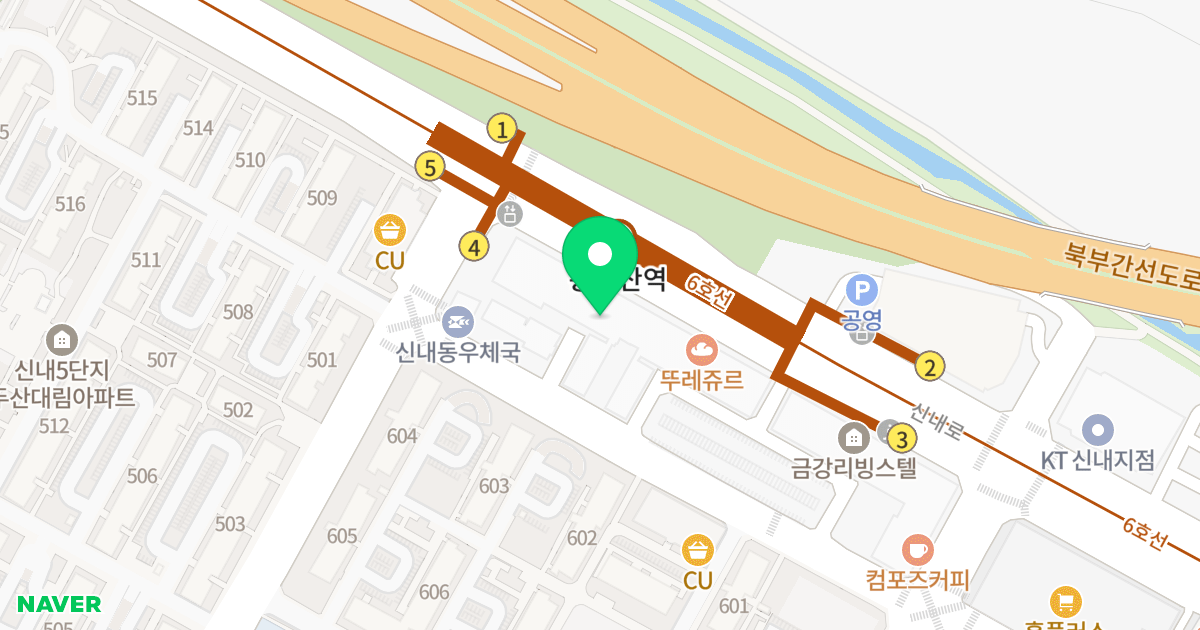 디아뜨갤러리 위치 지도 - 서울특별시 서울특별시 중랑구 신내동 648