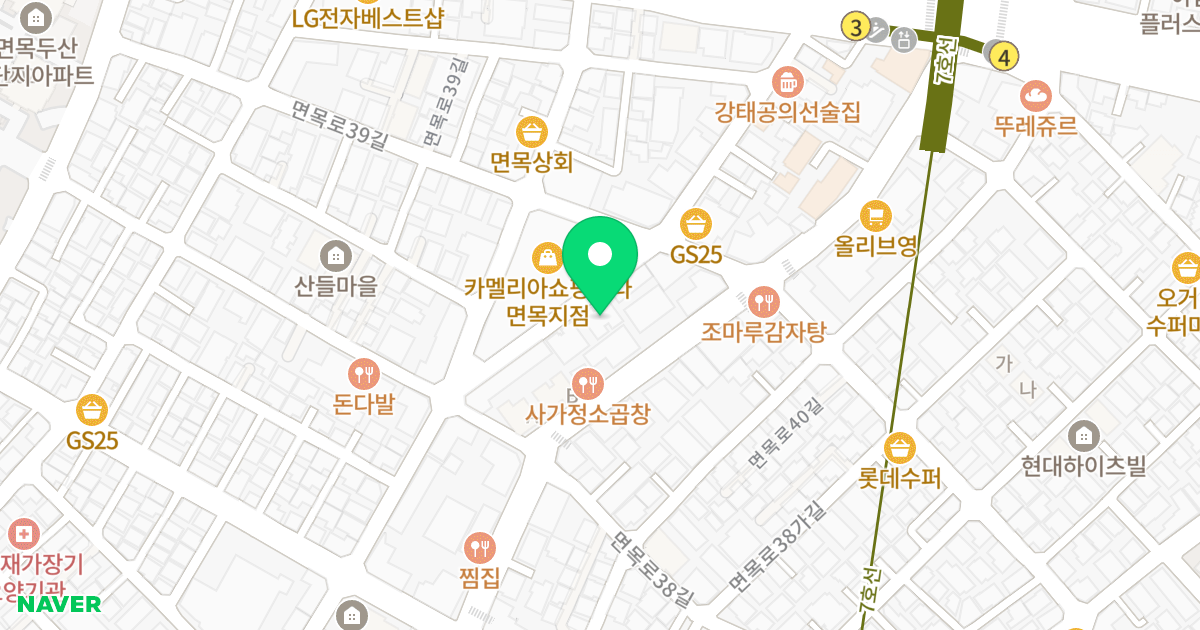 ES팰리스 위치 지도 - 서울특별시 서울특별시 중랑구 면목동 633-3
