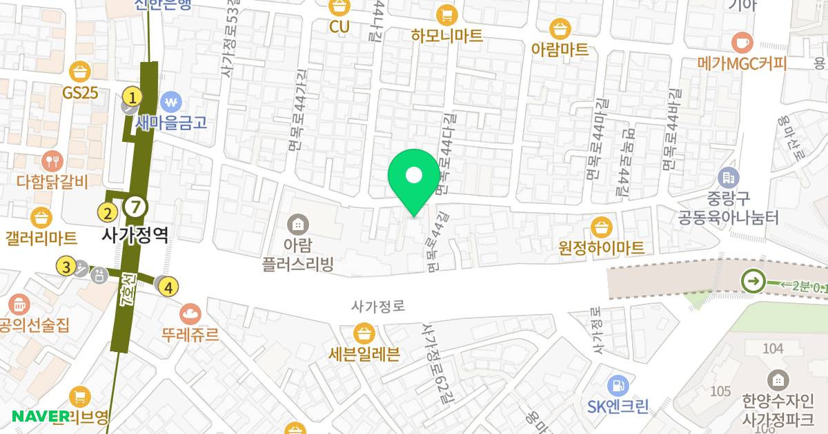 어울림 홈타운 5차 주상복합 위치 지도 - 서울특별시 중랑구