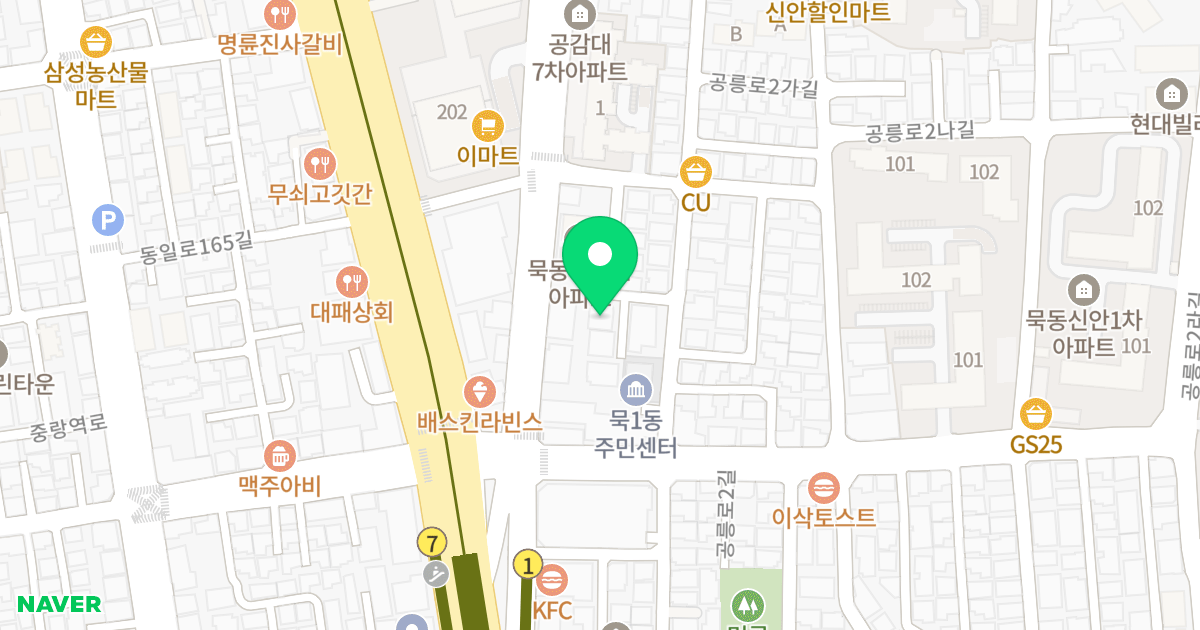 (174-32) 위치 지도 - 서울특별시 서울특별시 중랑구 묵동 174-32