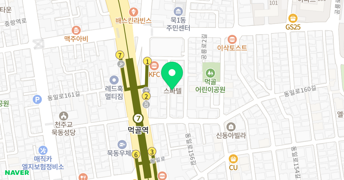 삼호오피스텔 위치 지도 - 서울특별시 서울특별시 중랑구 묵동 176-12