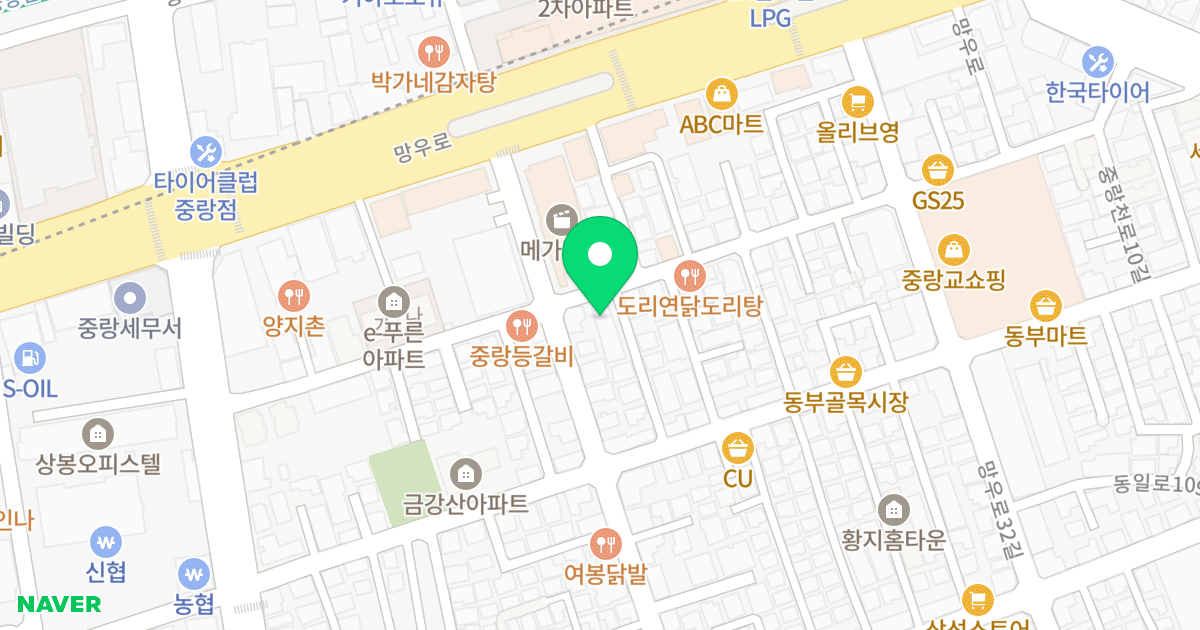 루미너스 빌 위치 지도 - 서울특별시 서울특별시 중랑구 상봉동 130-85