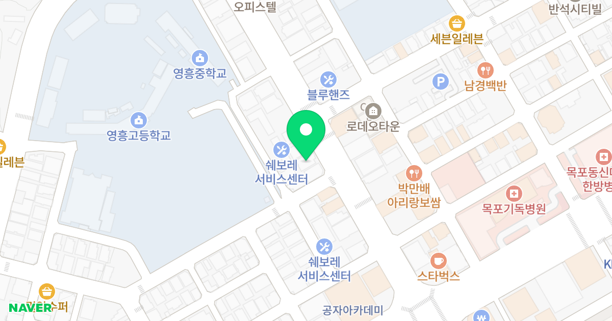 21세기하이트오피스텔 위치 지도 - 전라남도 목포시 교육로 91