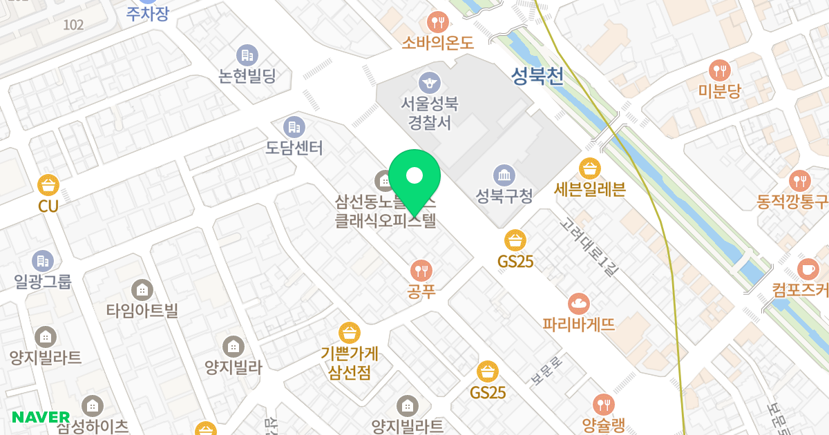 광남 제니텔 위치 지도 - 서울특별시 서울특별시 성북구 삼선동5가 298-10