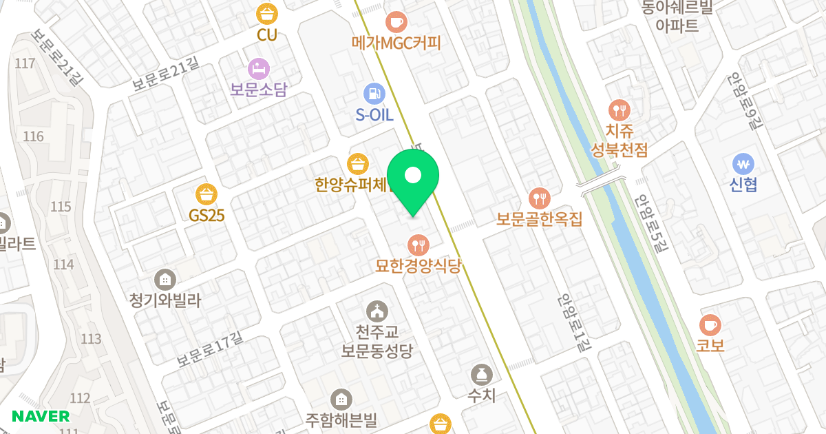 스텔라153 위치 지도 - 서울특별시 서울특별시 성북구 보문동5가 159-3