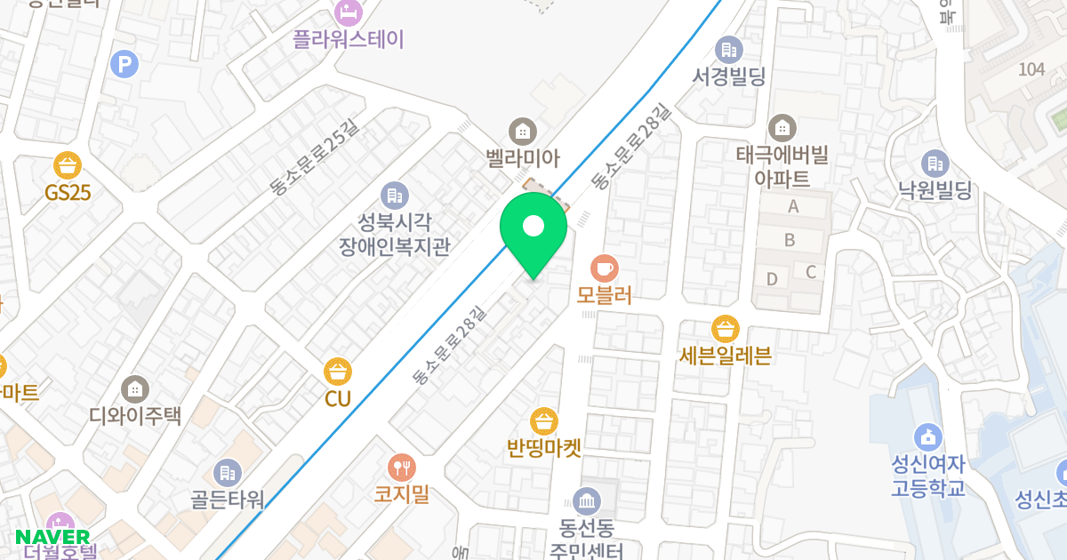 1 위치 지도 - 서울특별시 서울특별시 성북구 동선동3가 14-3