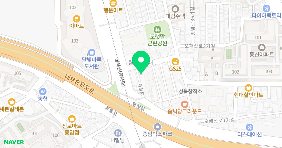 웰유 위치 지도 - 서울특별시 서울특별시 성북구 하월곡동 90-219