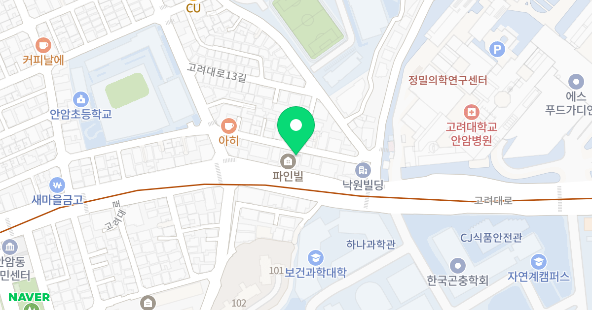 (119-9) 위치 지도 - 서울특별시 서울특별시 성북구 안암동2가 119-9