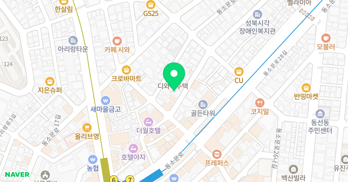 영팰리스 위치 지도 - 서울특별시 서울특별시 성북구 동선동4가 148