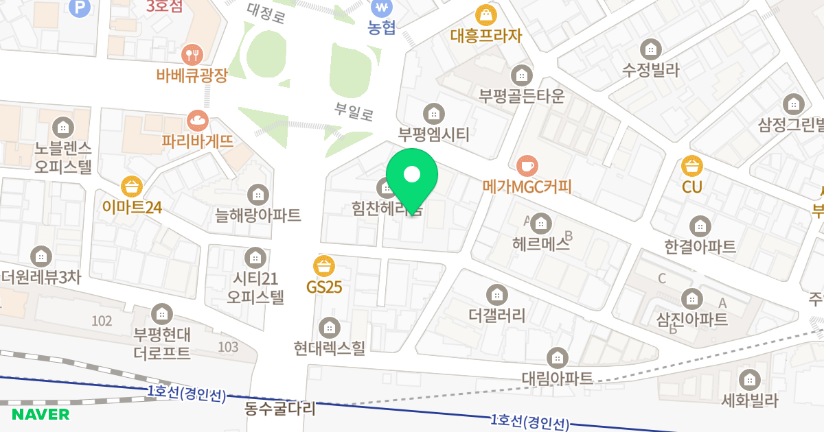 로뎀레뷰 위치 지도 - 인천광역시 부평구 장제로52번길 13