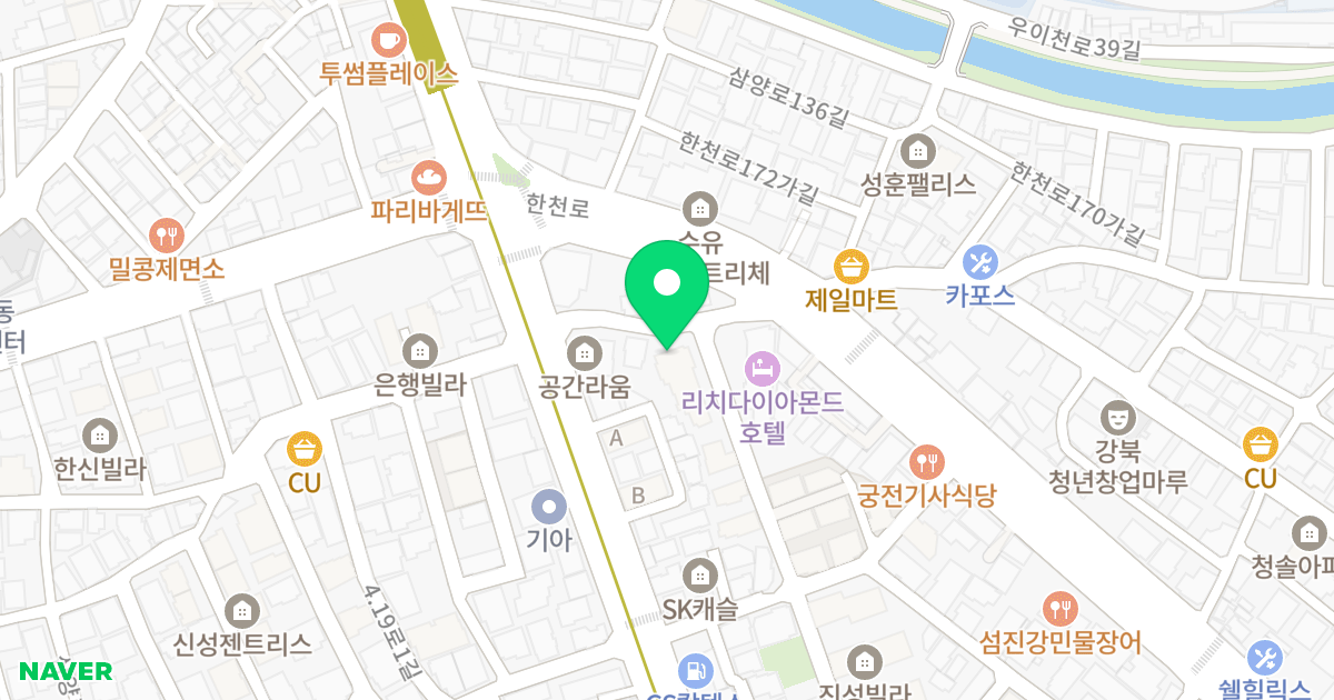 FIRST VIEW 아파트 위치 지도 - 서울특별시 서울특별시 강북구 수유동 274-3