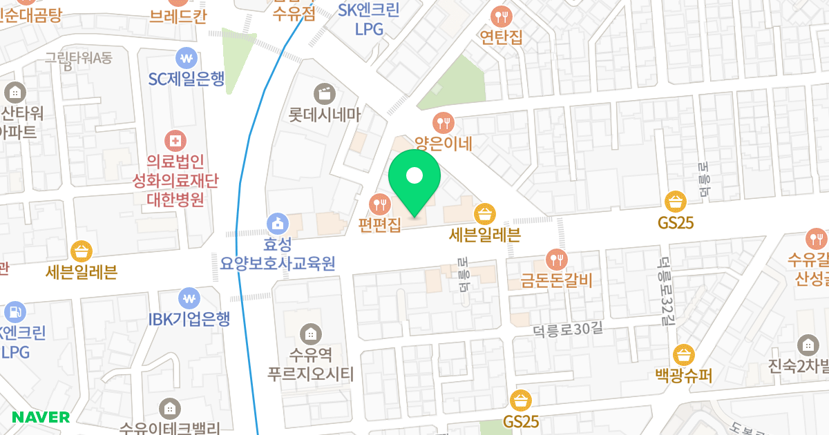 북한산드림캐슬 위치 지도 - 서울특별시 서울특별시 강북구 번동 448-2