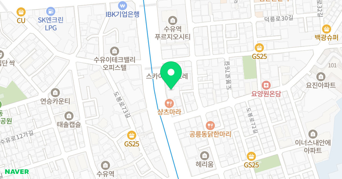 그랜드파크 위치 지도 - 서울특별시 서울특별시 강북구 미아동 160-14