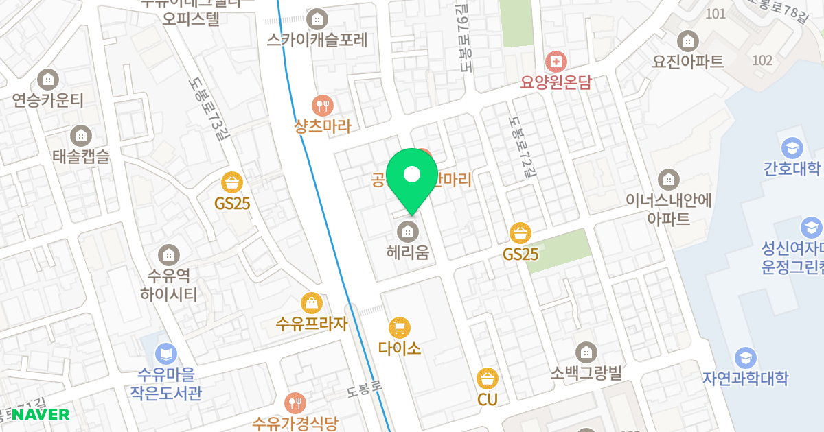 헤리움 위치 지도 - 서울특별시 서울특별시 강북구 미아동 189-30