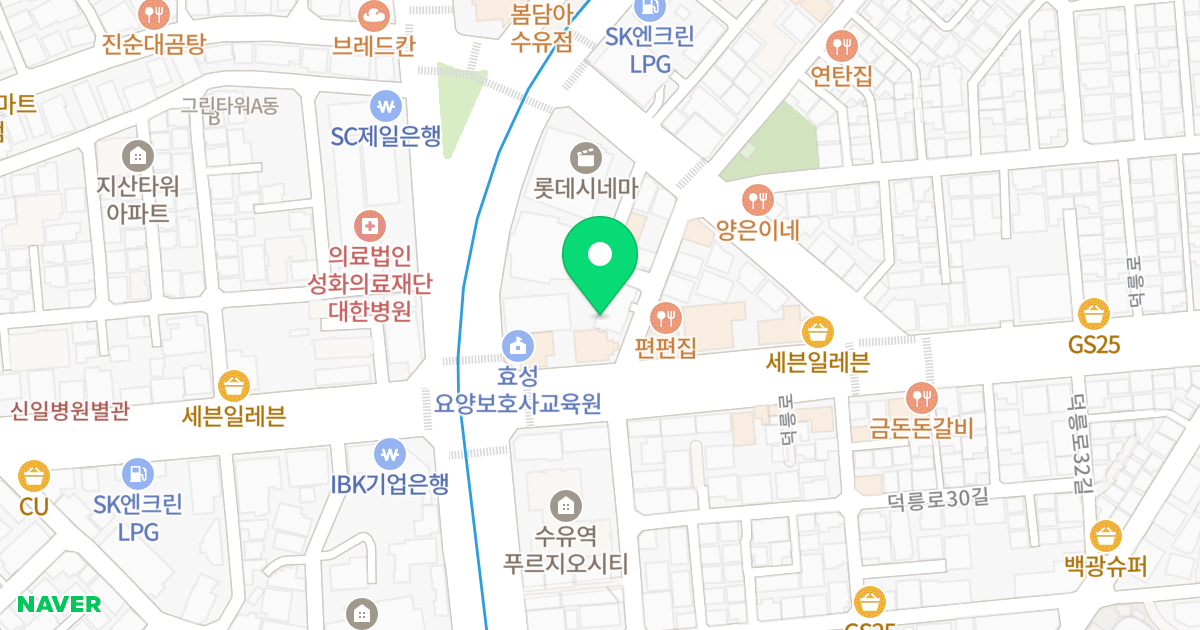 수유역투웨니퍼스트 위치 지도 - 서울특별시 서울특별시 강북구 번동 449-3