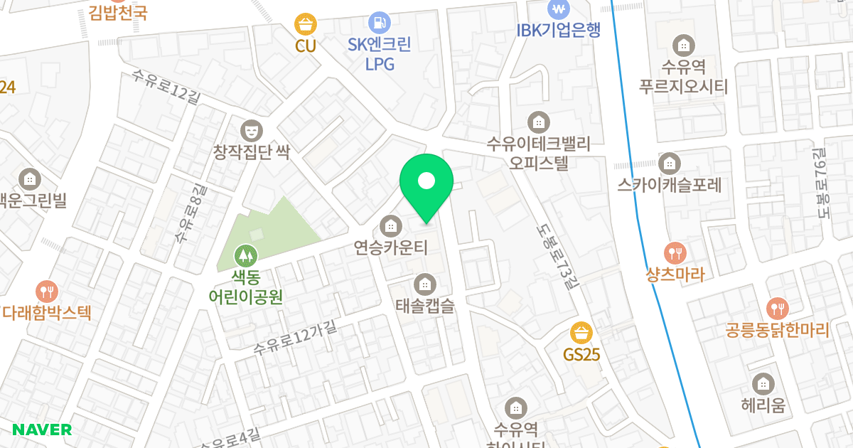 갤러리빌 위치 지도 - 서울특별시 서울특별시 강북구 수유동 50-67