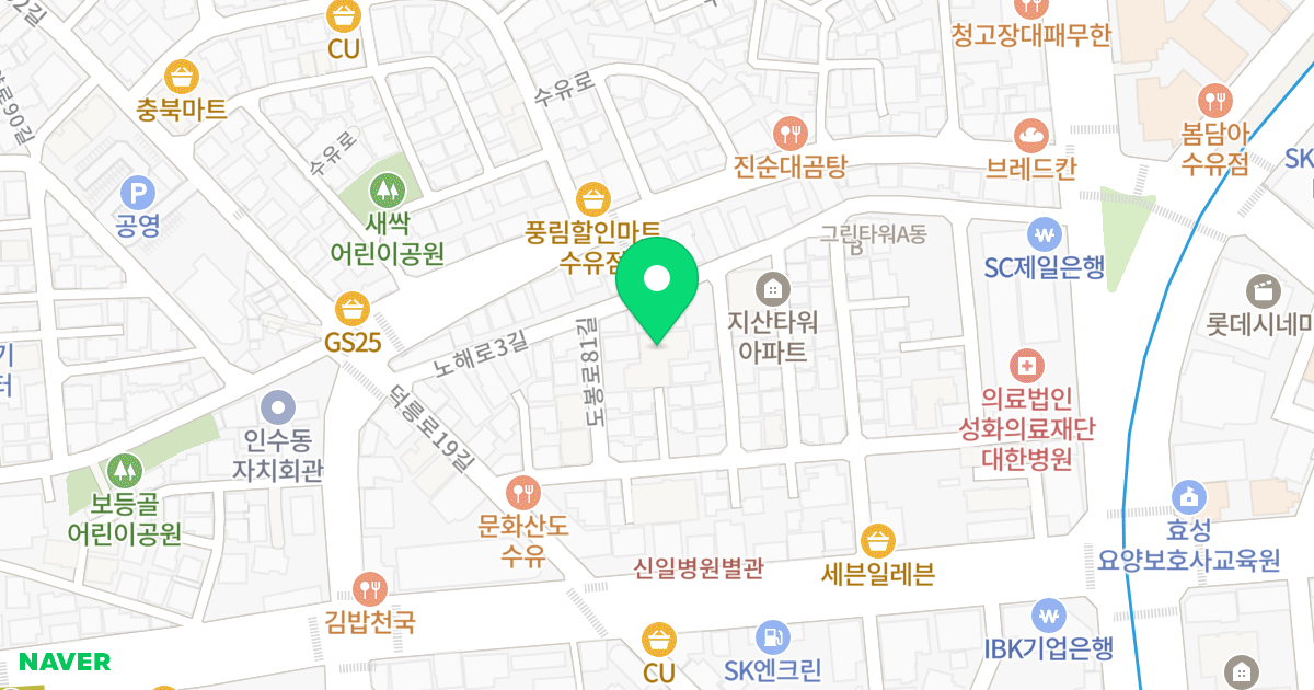 두온아파트 위치 지도 - 서울특별시 서울특별시 강북구 수유동 46-5