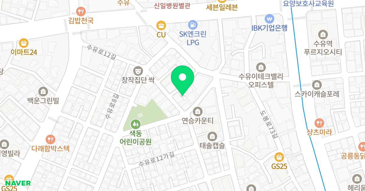 (50-89) 위치 지도 - 서울특별시 서울특별시 강북구 수유동 50-89