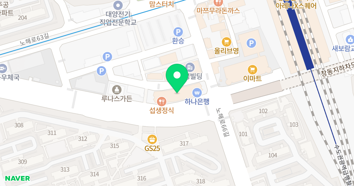 창동신원리베르텔 위치 지도 - 서울특별시 서울특별시 도봉구 창동 338