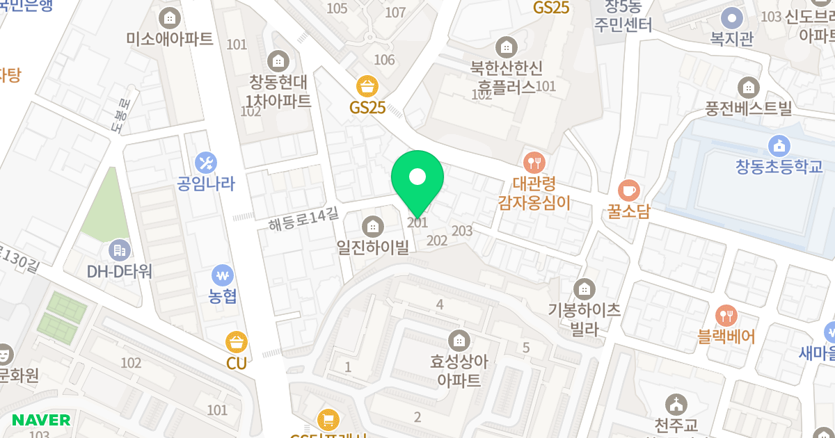 애스테이2차 위치 지도 - 서울특별시 서울특별시 도봉구 창동 296-9