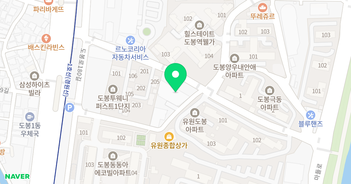 도봉 엠블렘 위치 지도 - 서울특별시 서울특별시 도봉구 도봉동 62-1