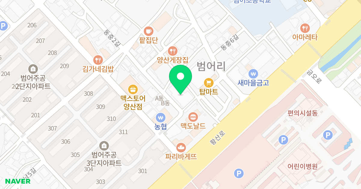 에버리치 오피스텔 위치 지도 - 경상남도 양산시 물금읍 동중2길 6-27