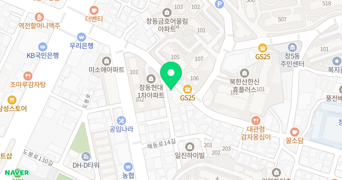 타임프라자 위치 지도 - 서울특별시 서울특별시 도봉구 창동 296-1