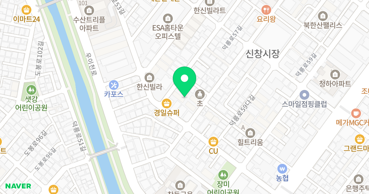 한원힐트리움_585 위치 지도 - 서울특별시 서울특별시 도봉구 창동 585-60