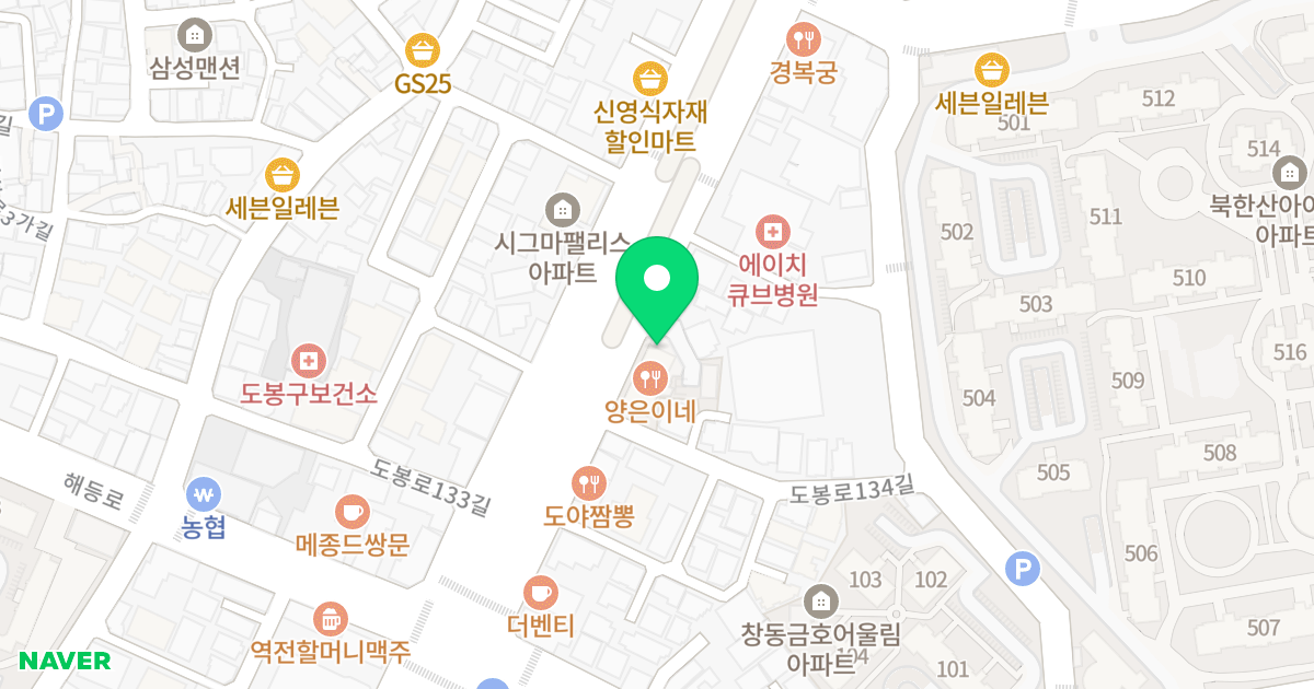 더프라우드창동 위치 지도 - 서울특별시 서울특별시 도봉구 창동 731-19