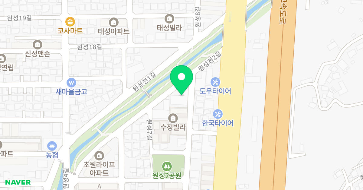 더다움빌 위치 지도 - 충청남도 천안시 동남구 원성천2길 146
