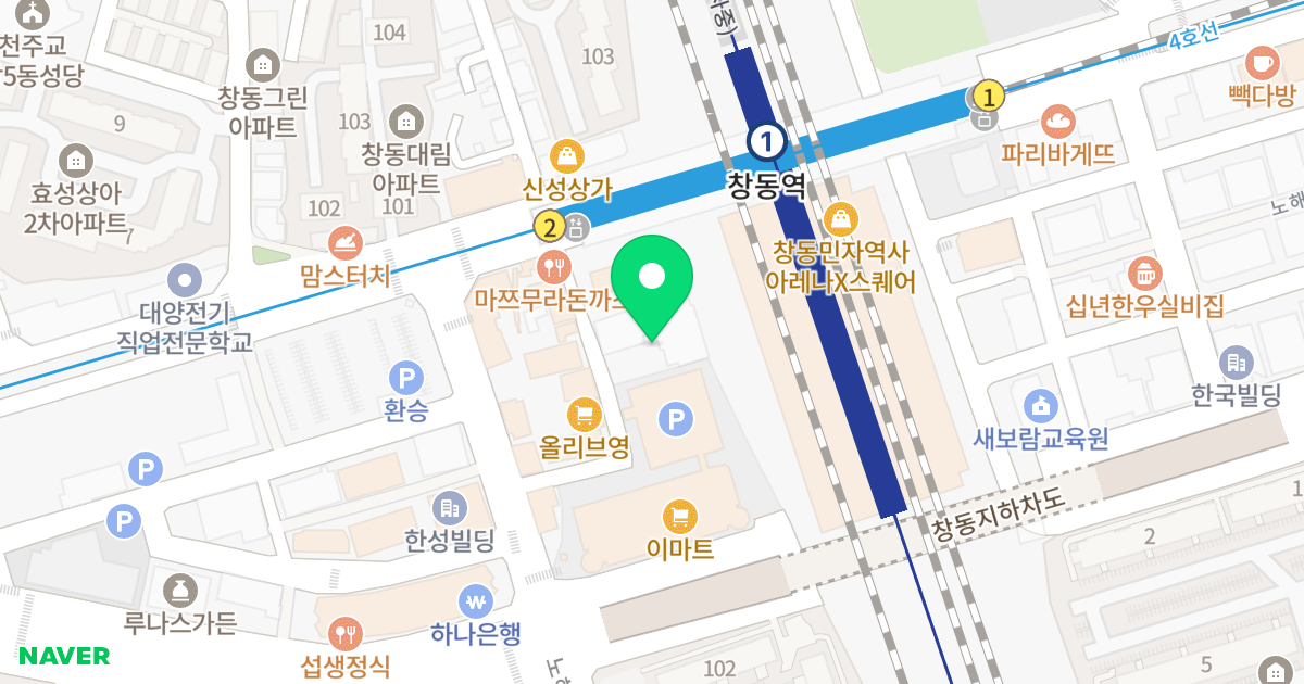 창동 SR스타빌 위치 지도 - 서울특별시 서울특별시 도봉구 창동 135-28