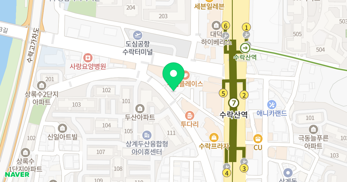 수락네스트죤 위치 지도 - 서울특별시 서울특별시 노원구 상계동 1132-28